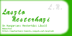laszlo mesterhazi business card